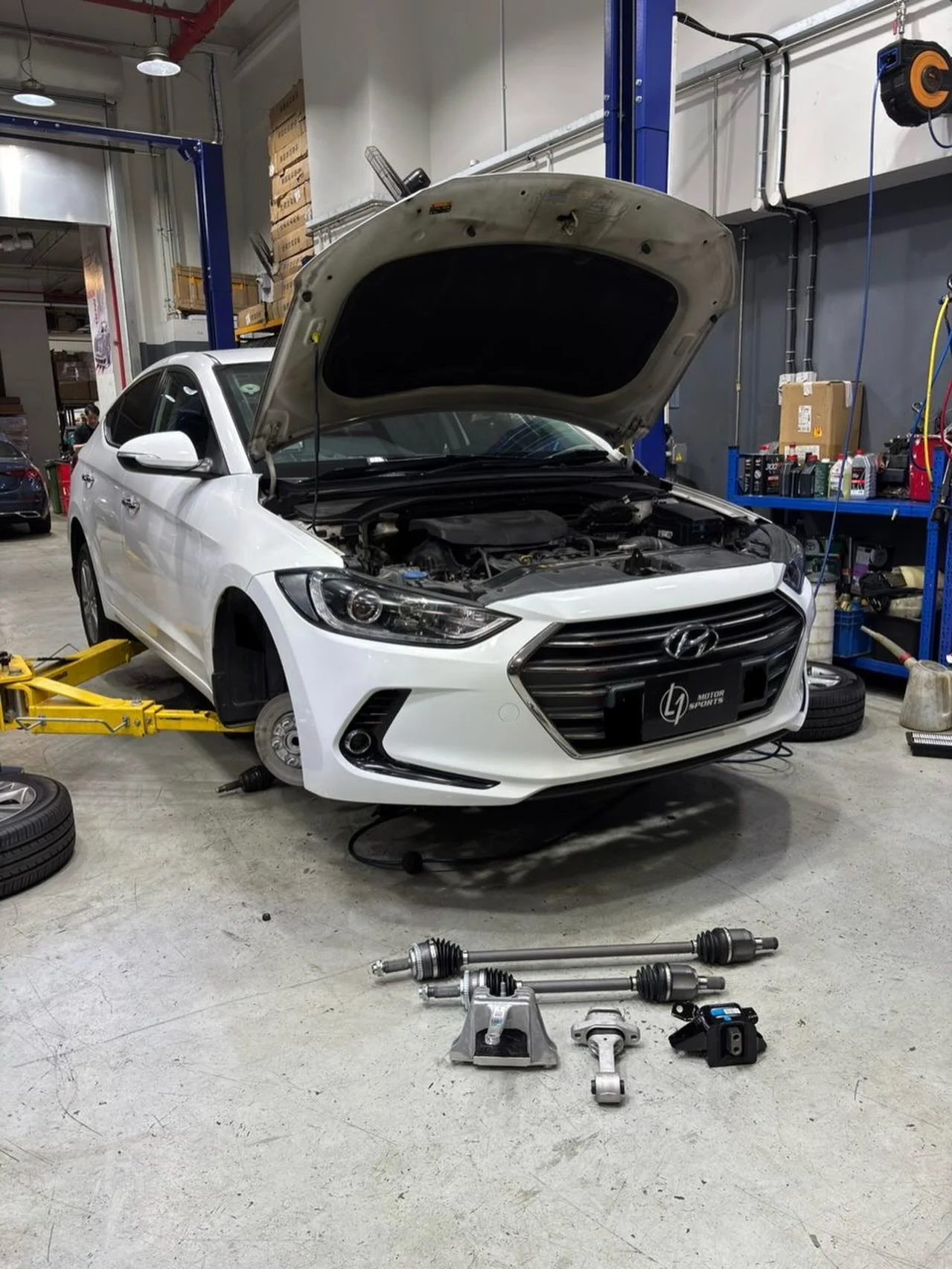 Korean car (Hyundai Elantra) serviced at L1 Motorsports
