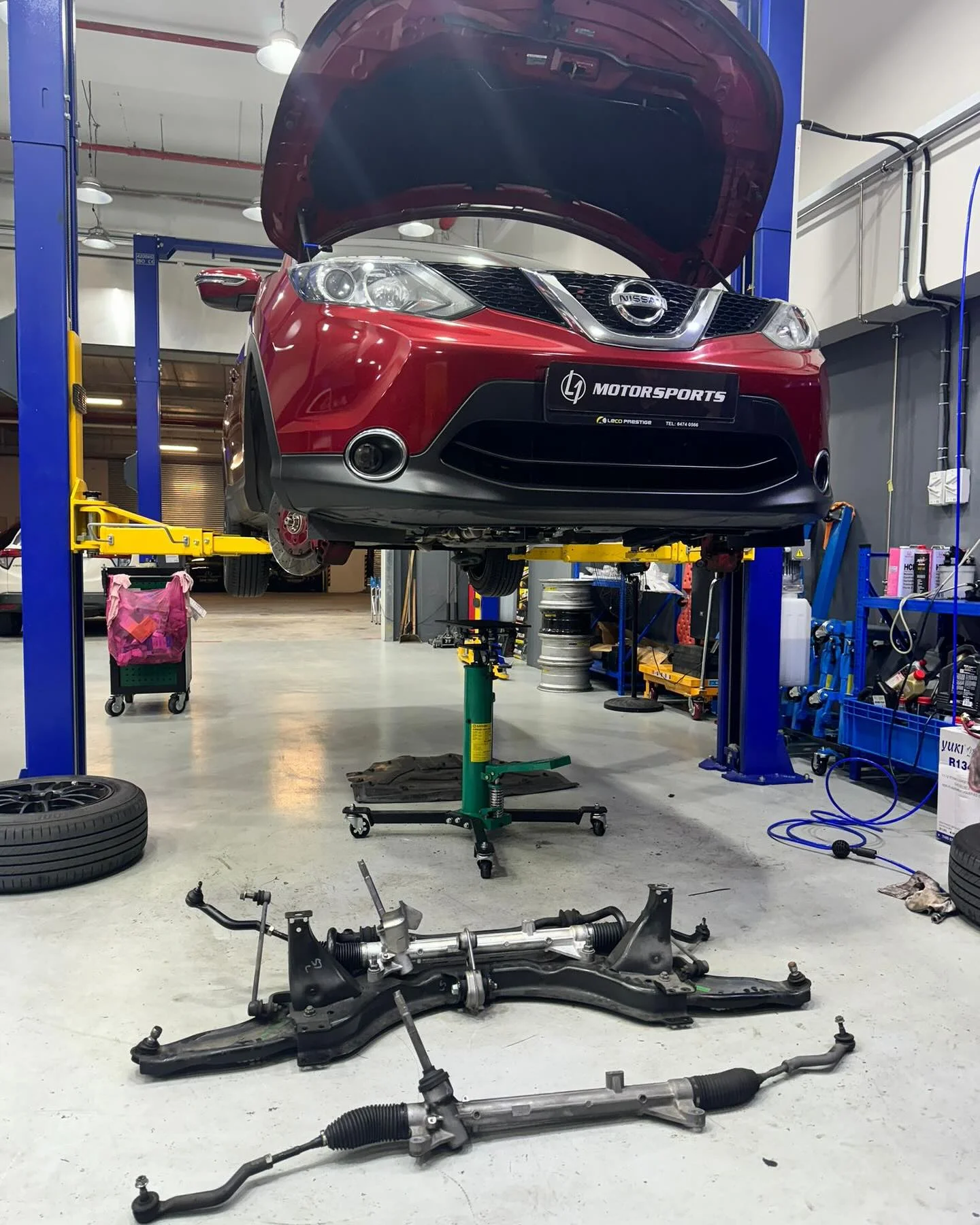 Steering rack and driveshaft replacement at L1 Motorsports